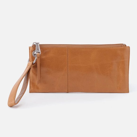 NWT New Hobo Vida Wristlet Honey Leather Retired Rare